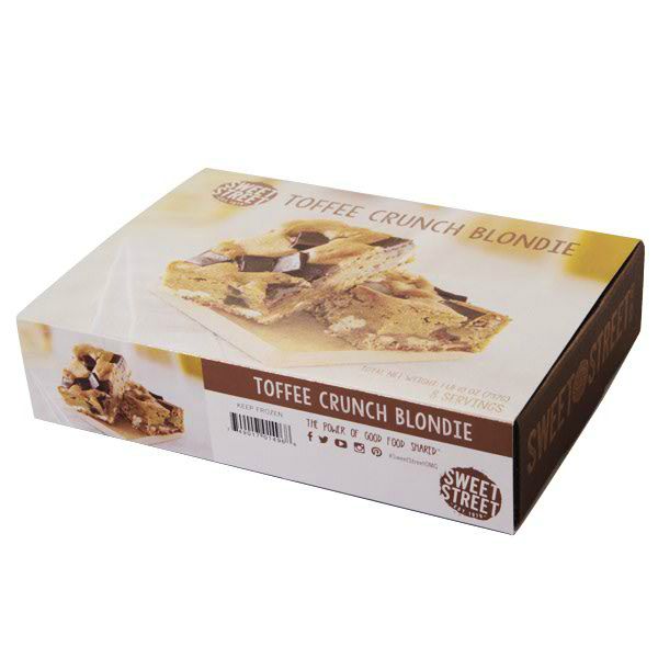 SWEET STREET TOFFEE CRUNCH BLONDIE BAR  1/4 SHEET 8 SLICES