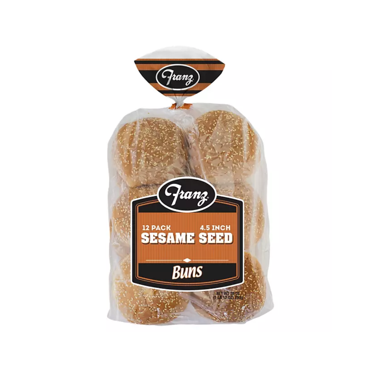 FRANZ SESAME SEED HAMBURGER BUNS SLICED 45 INCHES - US Foods CHEF