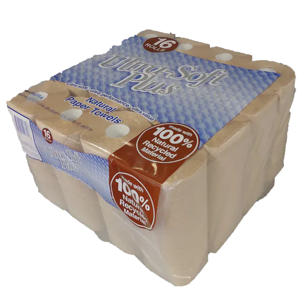 ULTRA SOFT PLUS NATURAL PAPER TOWELS 16 COUNT