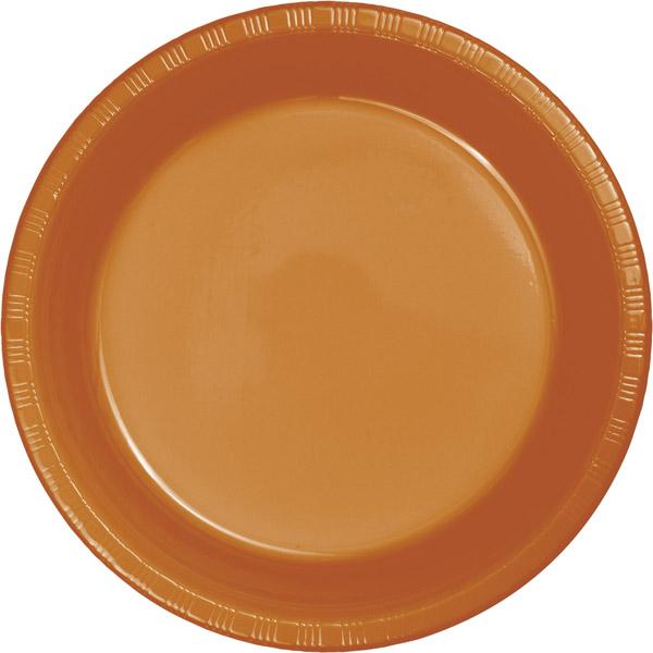CREATIVE CONVERT PLATE PLASTIC PUMPKIN SPICE 7 IN