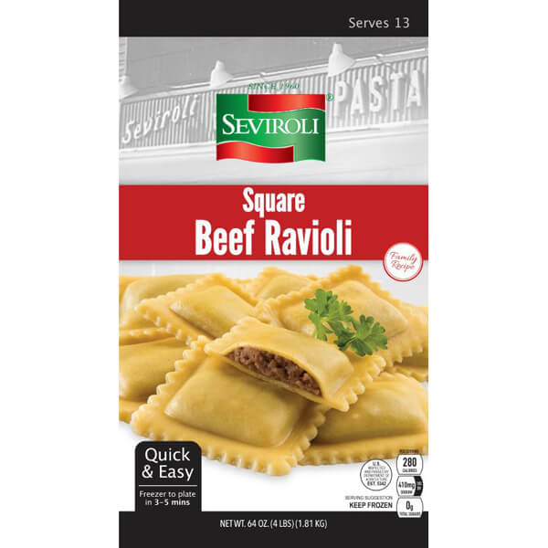 SEVIROLI FOODS SQUARE BEEF RAVIOLI - US Foods CHEF'STORE