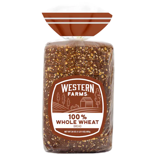 OVEN FRESH WESTERN FARMS 100% WHOLE WHEAT BREAD