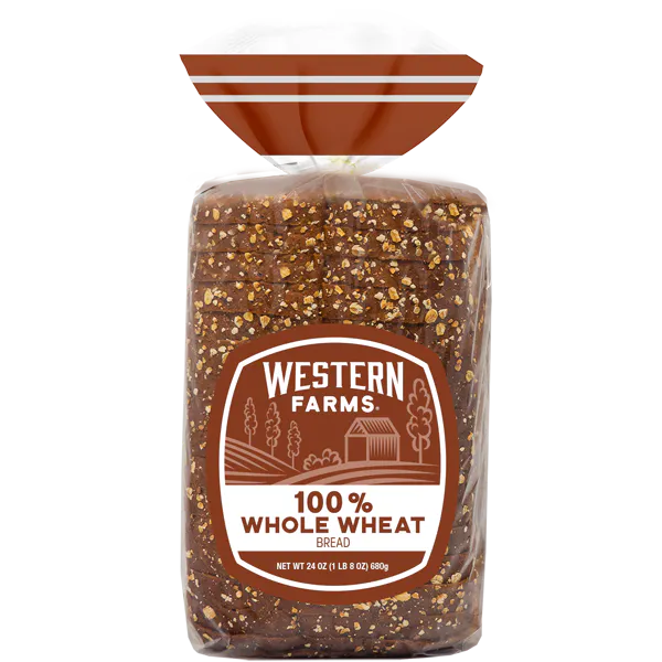 OVEN FRESH WESTERN FARMS 100% WHOLE WHEAT BREAD