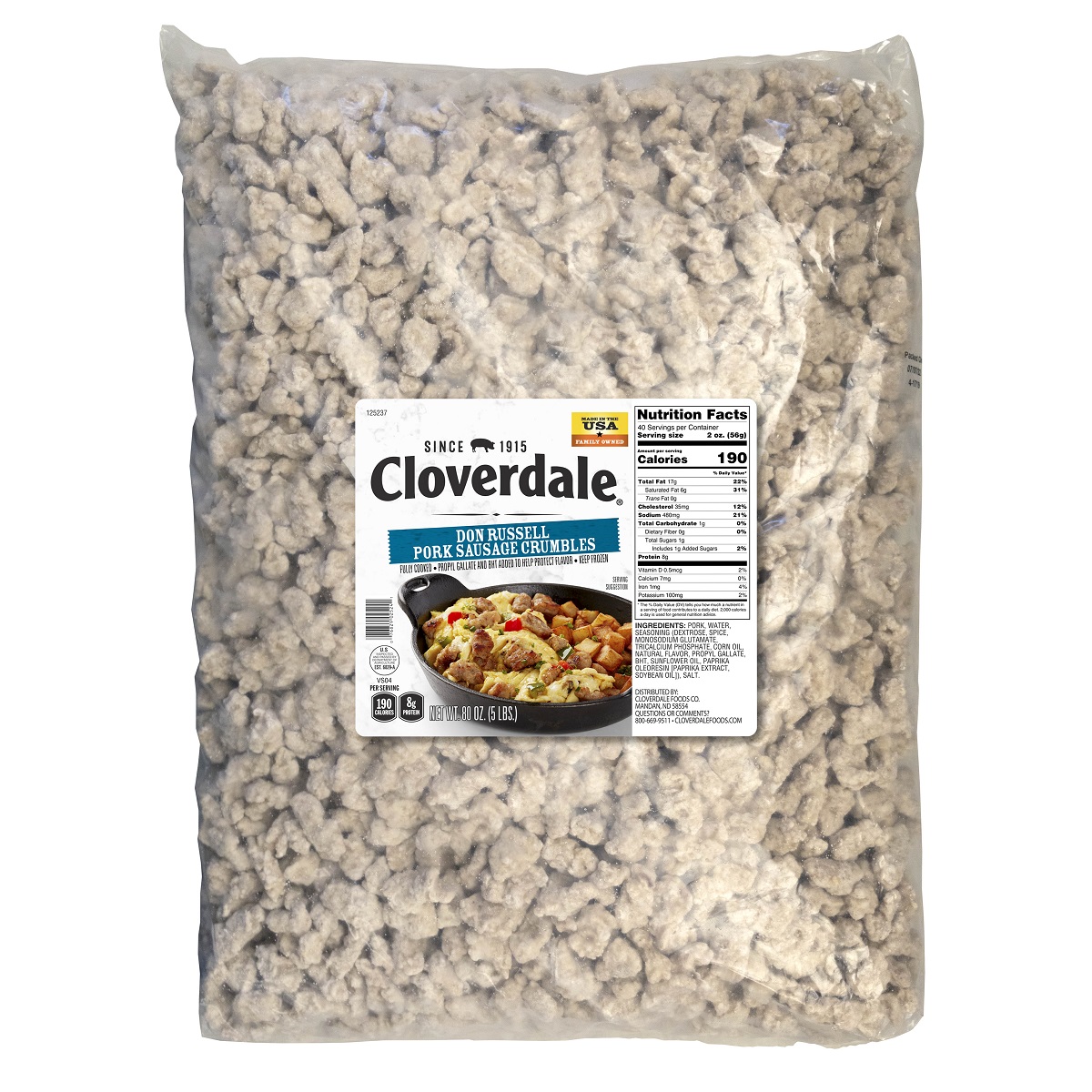 CLOVERDALE SAUSAGE CRUMBLES