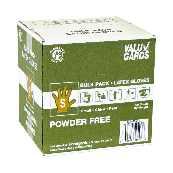 VALUGARDS LATEX GLOVES BULK SMALL