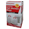 DYNAMIC WHITE DRAWSTRING TRASH BAGS 13 GAL