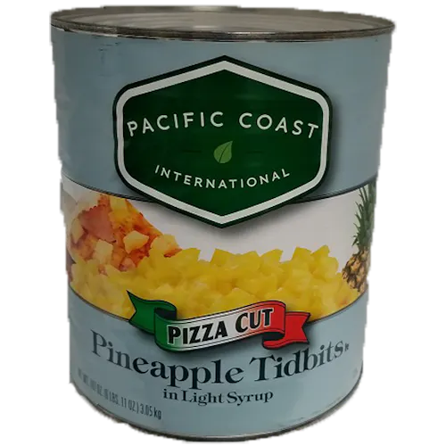 PACIFIC COAST PINEAPPLE TIDBIT PIZZA CUT IN SYRUP