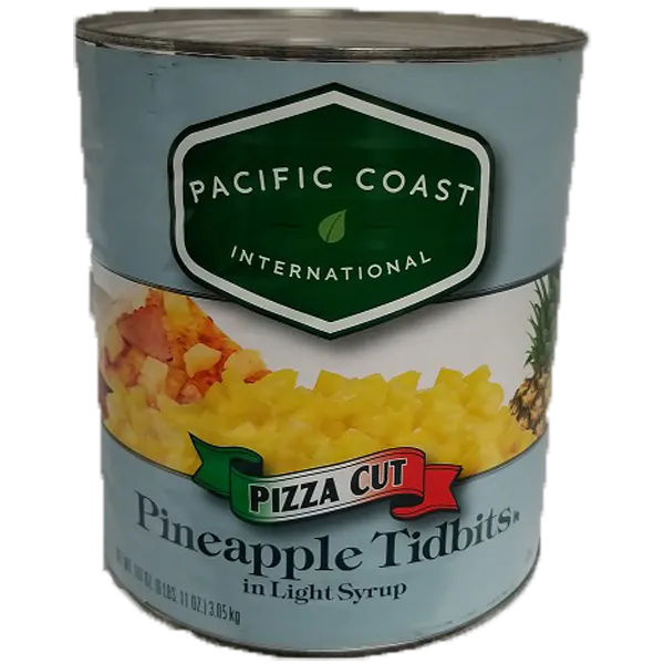 PACIFIC COAST PINEAPPLE TIDBIT PIZZA CUT IN SYRUP