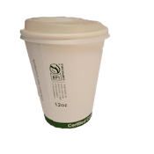 PRIMEWARE HOT CUPS COMPOSTABLE WHITE 12 OZ