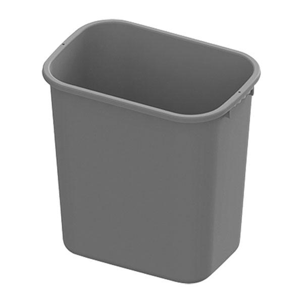 IMPACT WASTEBASKET RECT MEDIUM GRAY 28 QUART