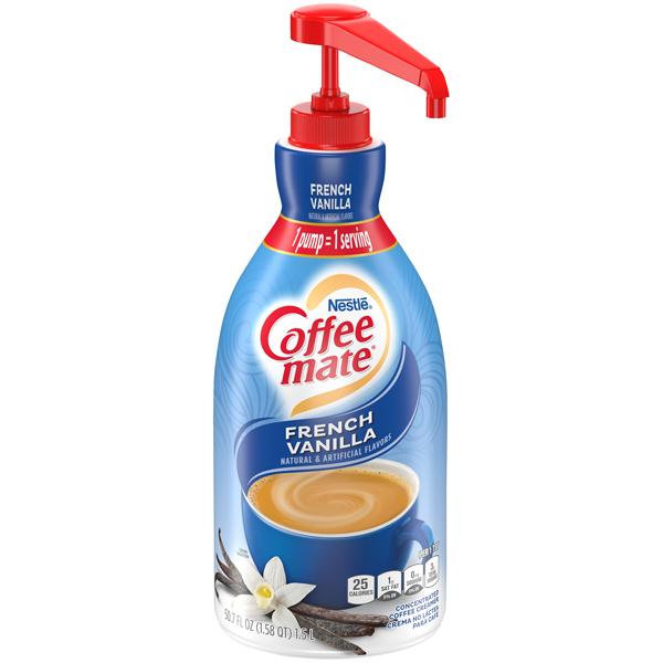 COFFEE-MATE LIQUID FRENCH VANILLA NON-DAIRY CREAMER WITH PUMP