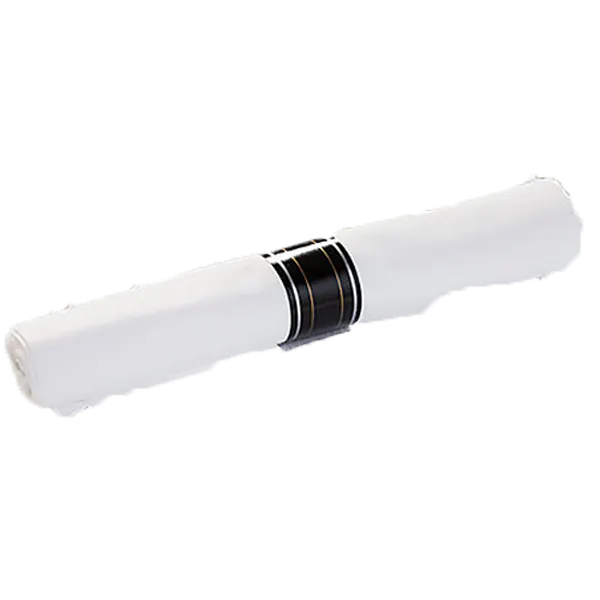 WNA COMET REFLECTIONS WHITE NAPKIN ROLL WITH CUTLERY KIT