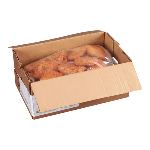 JOHN SOULES FOODS BREADED SPICY CHICKEN FILLET COOKED