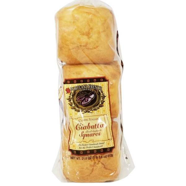 PORTLAND FRENCH BAKERY SLICED CIABATTA SQUARES