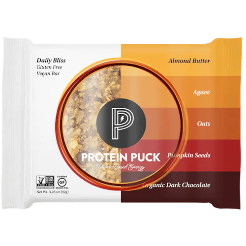 PROTEIN PUCKS DAILY BLISS CHOCOLATE ALMOND BUTTER