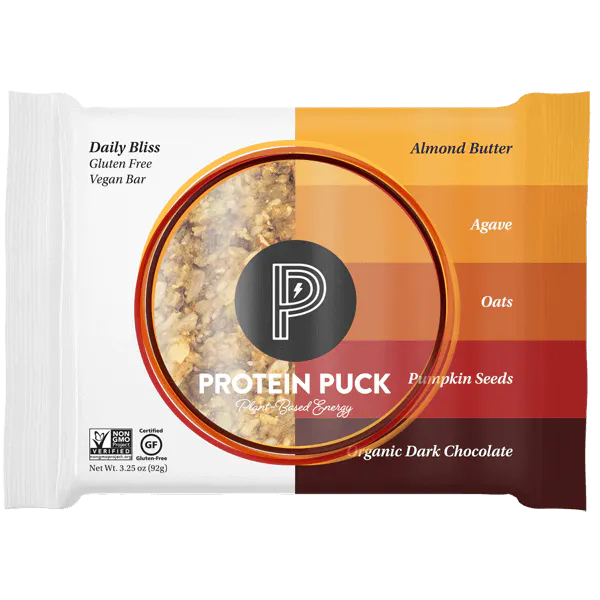 PROTEIN PUCKS DAILY BLISS CHOCOLATE ALMOND BUTTER