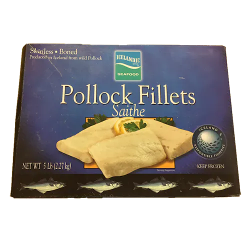ICELANDIC POLLOCK FILLET SKINLESS CELLO WRAPPED