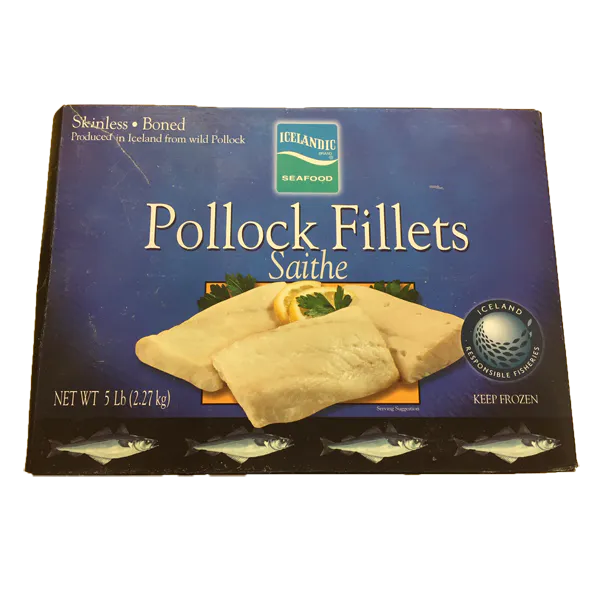 ICELANDIC POLLOCK FILLET SKINLESS CELLO WRAPPED