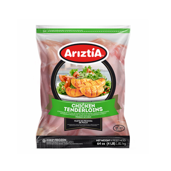ARIZTIA BONELESS SKINLESS CHICKEN TENDERLOINS IQF