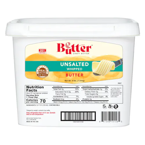 BETTER BUTTER WHIPPED UNSALTED BUTTER