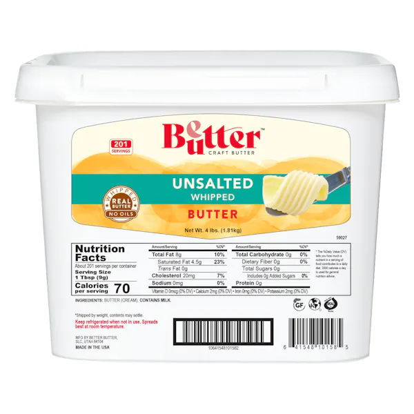 BETTER BUTTER WHIPPED UNSALTED BUTTER