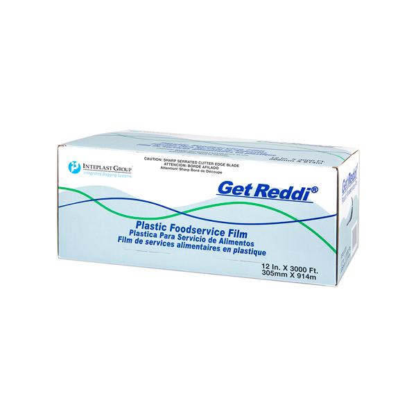 GET REDDI 12 INCH X 3000 FEET PLASTIC FILM WRAP WITH CUTTER BOX