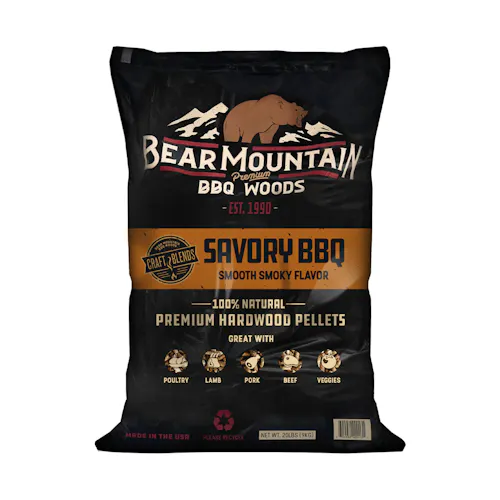 BEAR MOUNTAIN SAVORY BLEND PREMIUM WOOD BBQ PELLETS