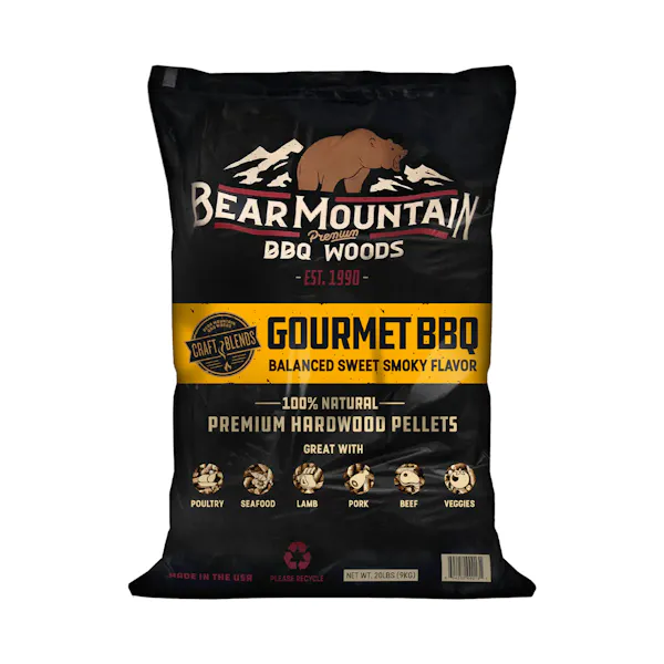BEAR MOUNTAIN GOURMET BLEND PREMIUM WOOD BBQ PELLETS