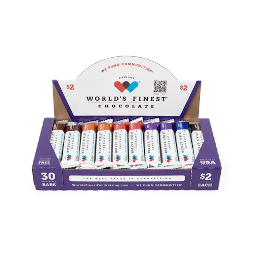 WORLDS FINEST CHOCOLATE ASSORTED BARS 30 CT