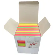 NICE 6 FAT STRAW ASSORTED NEON POLYPROPYLENE