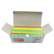 NICE 8 SKINNY STRAW ASSORTED NEON POLYPROPYLENE