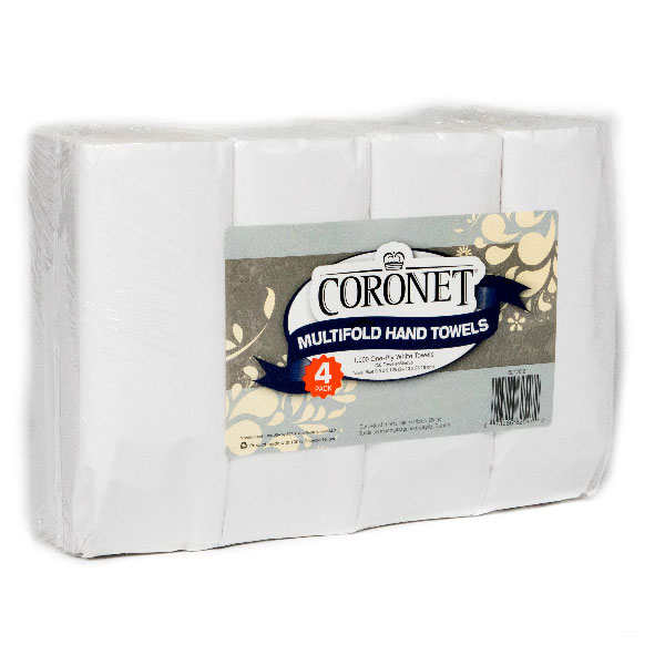 CORONET MULTIFOLD HAND TOWEL WHITE 9.5X9.125