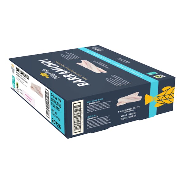 THE BETTER FISH BARRAMUNDI SKINLESS FILLETS 7/9OZ IVP