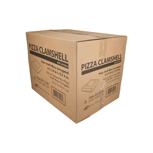 SCT HINGED 6X6 PIZZA BOX WITH WINDOW