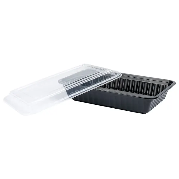 ECO-SYSTEMS 32 OZ MICROWAVEABLE RECTANGLE CONTAINER & LID COMBO