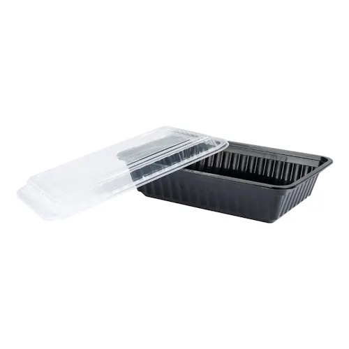 ECO-SYSTEMS 38 OZ MICROWAVEABLE RECTANGLE CONTAINER & LID COMBO