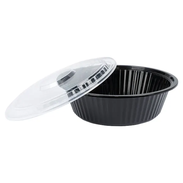 ECO-SYSTEMS 32OZ ROUND MICROWAVEABLE CONTAINER & LID COMBO