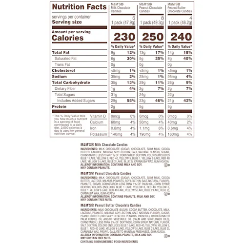 MIXED M&M MULTIPACK BOX