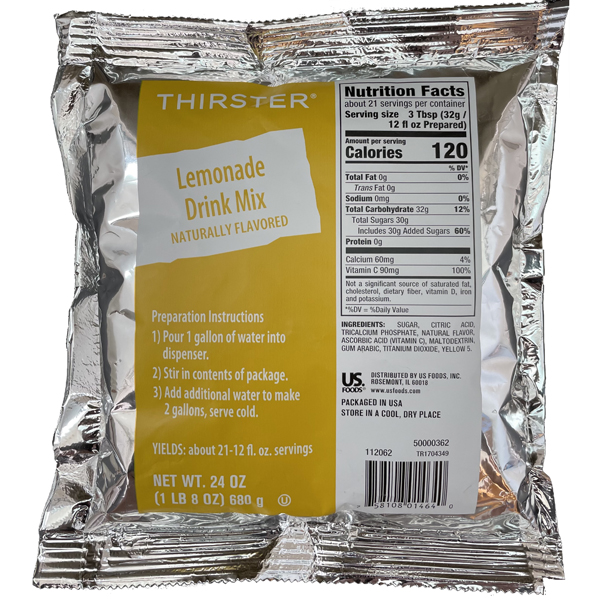 THIRSTER LEMONADE DRINK MIX