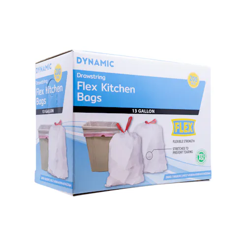 DYNAMIC 13 GAL FLEX TRASH BAG