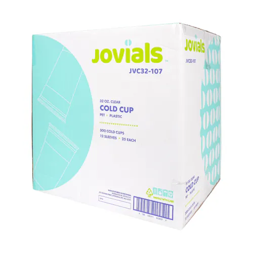 JOVIALS 32OZ PET PLASTIC COLD CUP