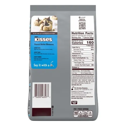 HERSHEY'S MILK CHOCOLATE KISSES PARTY BAG