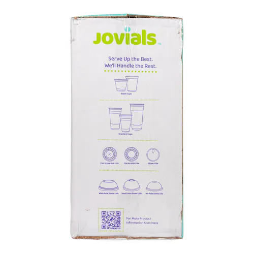 JOVIALS FLAT STRAW SLOT LID FITS 12-24 OZ
