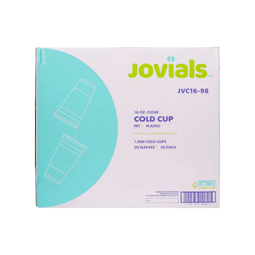 JOVIALS 16OZ PET PLASTIC COLD CUP