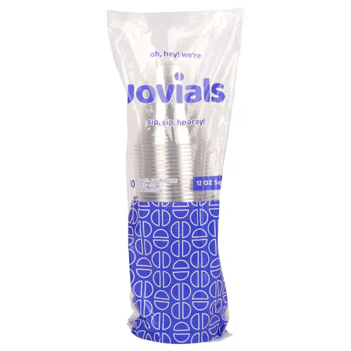 JOVIALS 12OZ PET PLASTIC SQUAT CUP