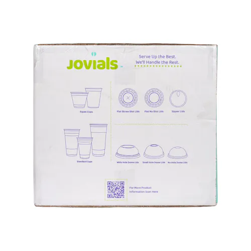 JOVIALS 12OZ PET PLASTIC SQUAT CUP