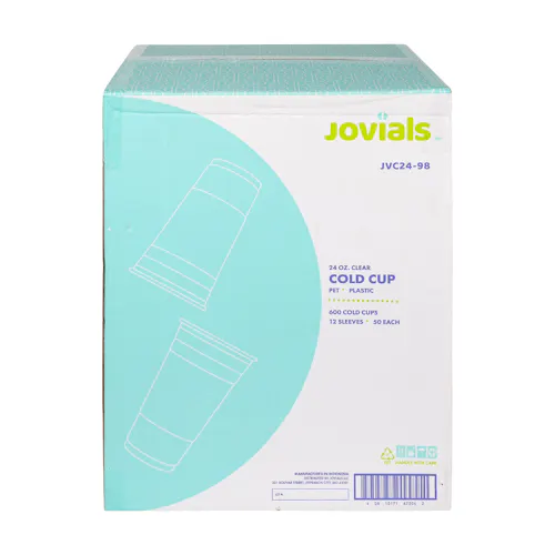 JOVIALS 24OZ PET PLASTIC COLD CUP