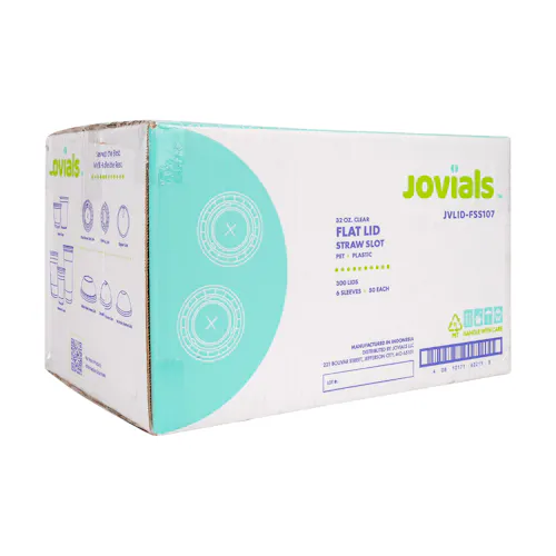 JOVIALS FLAT STRAW SLOT LID FITS 32 OZ