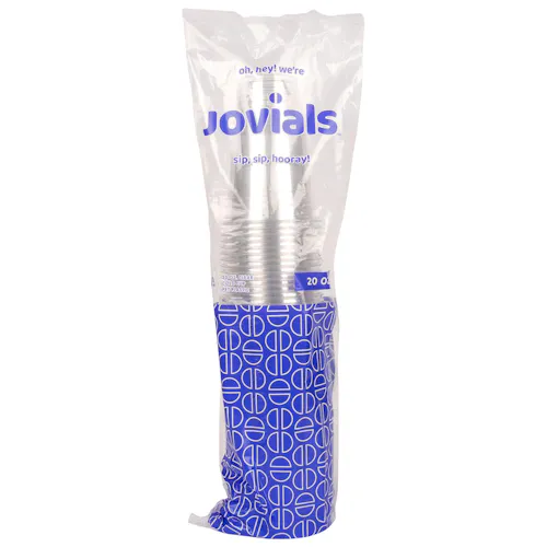 JOVIALS 20OZ PET PLASTIC COLD CUP