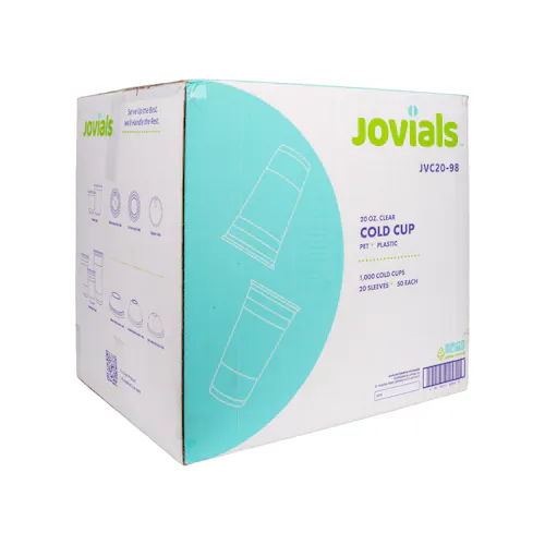 JOVIALS 20OZ PET PLASTIC COLD CUP